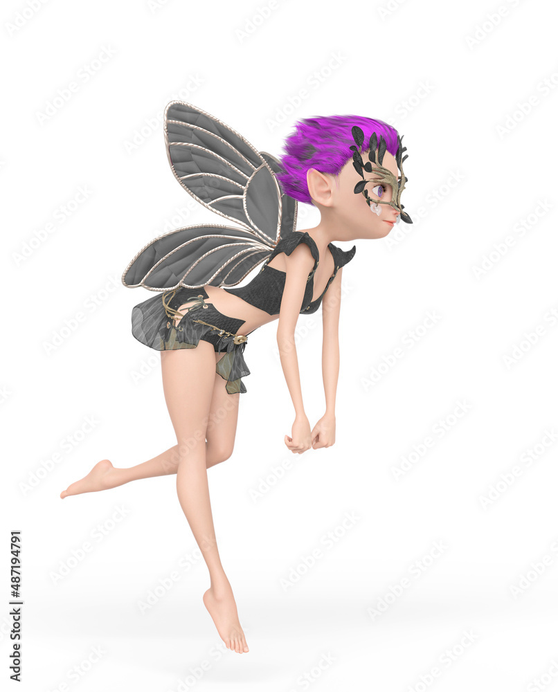 fay girl is floating and walking on pin up pose fay girl is floating and walking on pin up pose