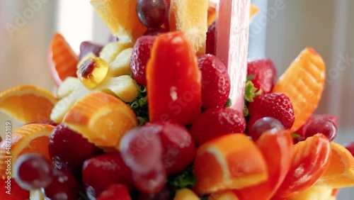 Beautiful and healthy fresh fruits bouquet
