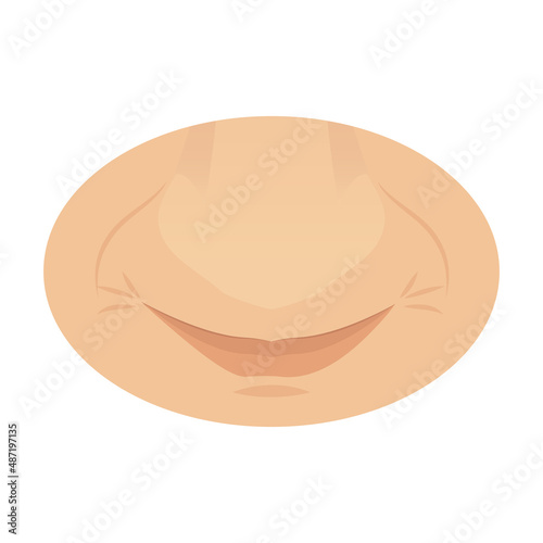 Wrinkled male skin closeup for beauty concept design. Facial rejuvenation and anti-aging therapy in men. Vector illustration