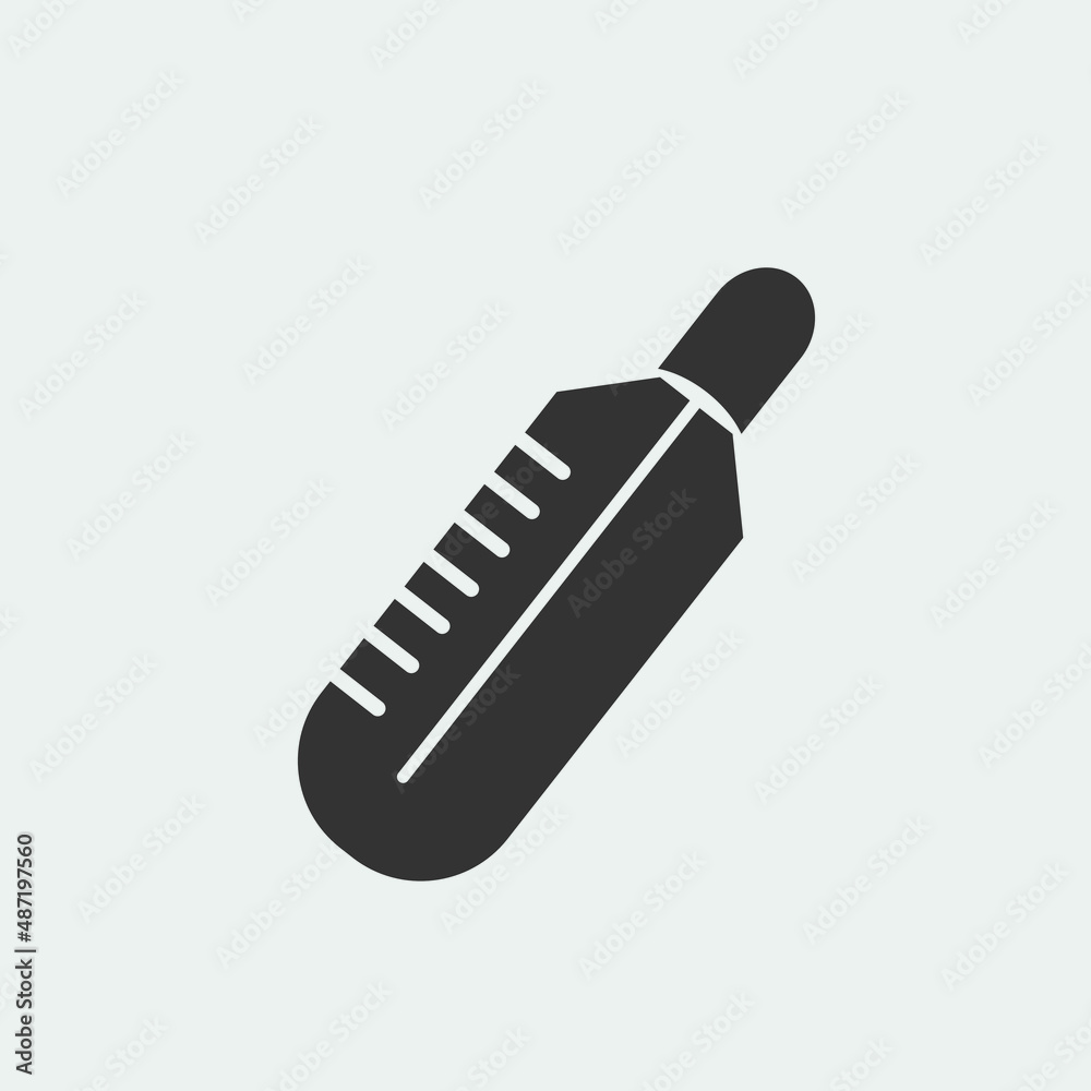 Thermometer vector icon illustration sign Thermometer vector icon illustration sign
