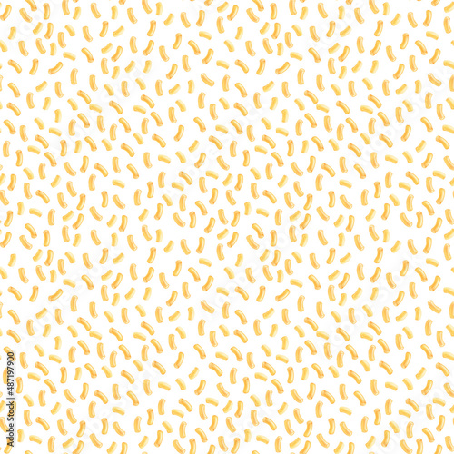 Watercolor seamless pattern with various types of Italian pasta 