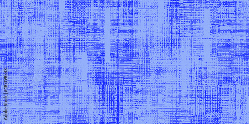 Stripe azure blue  mottled stripe patterned linen texture background. Summer coastal living style home decor fabric effect. Wash grunge wavy blur material. Decorative textile seamless pattern