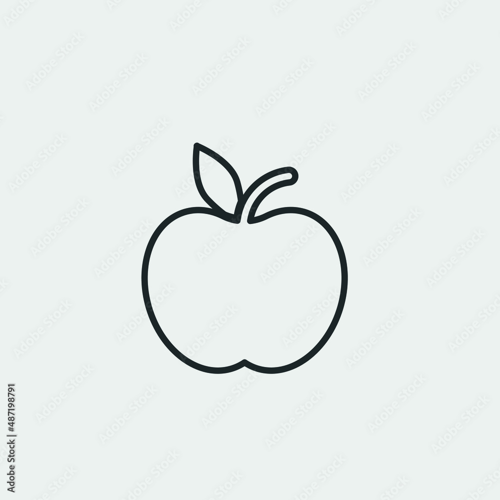 Apple fruit vector icon illustration sign Apple fruit vector icon illustration sign