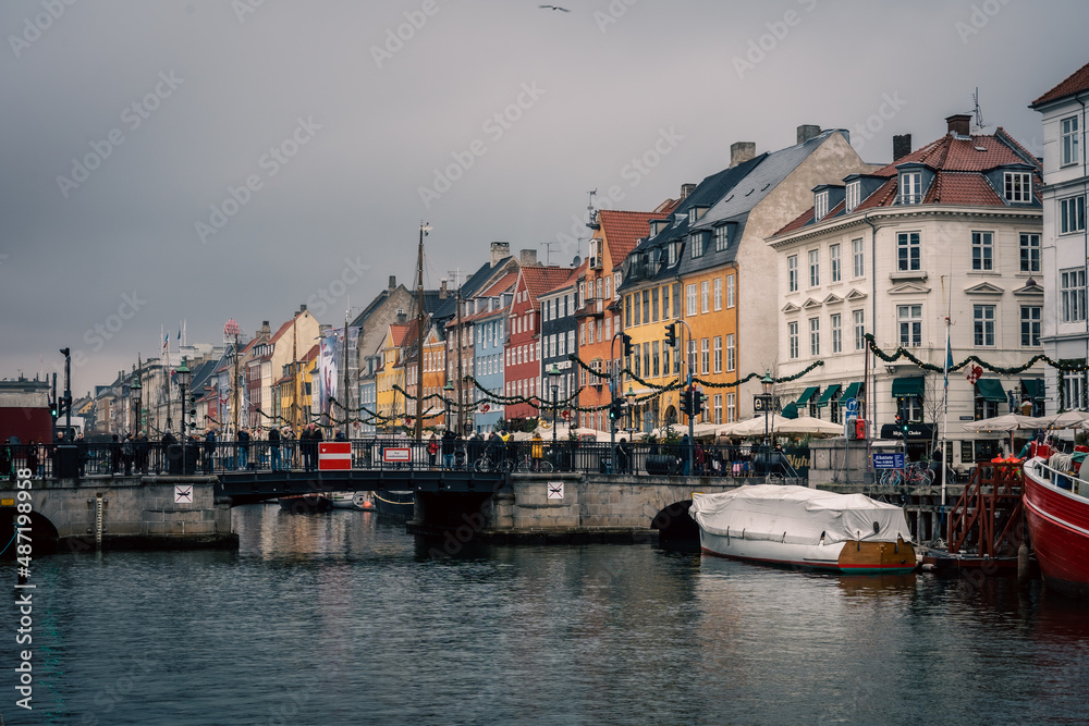Winter in Nyhavn in Denmark