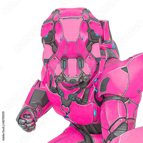 id profile picture of a man in an armored nano tech suit