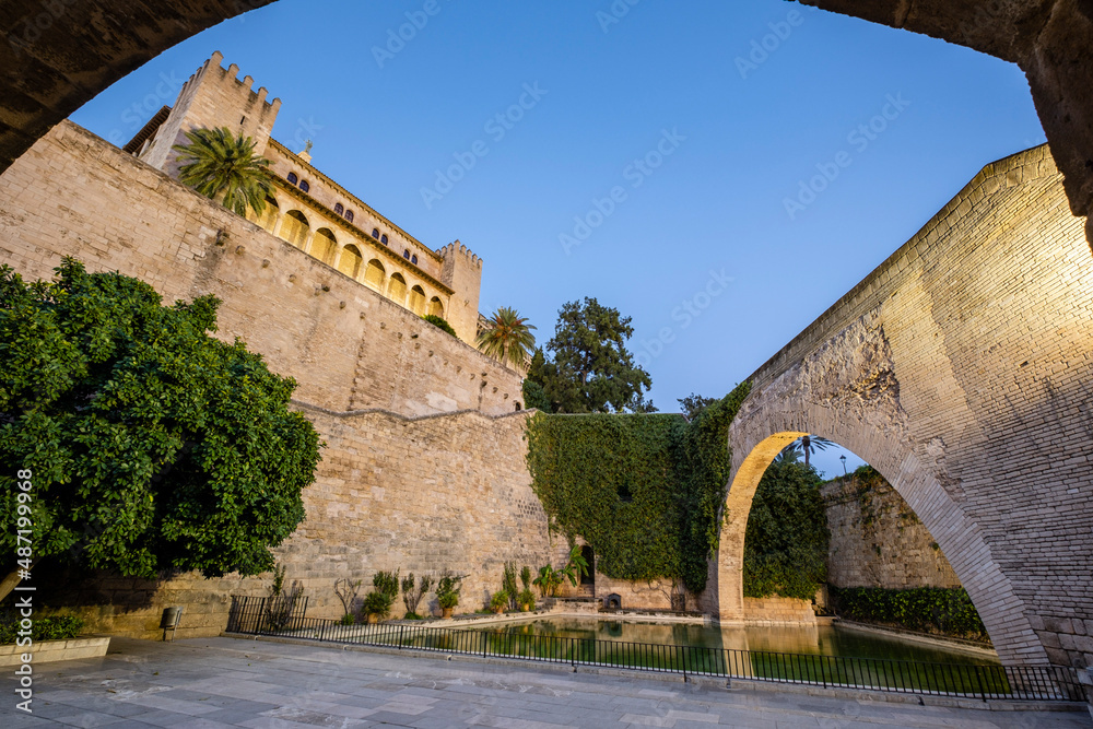 La Almudaina, Royal Alcazar of the city of Palma de Mallorca, Balearic Islands, Spain