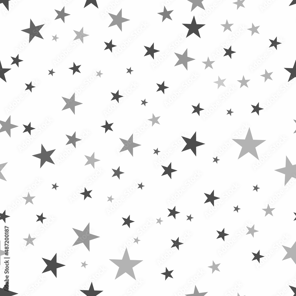Stars seamless pattern Star shape texture gray colors Stars seamless pattern Star shape texture gray colors