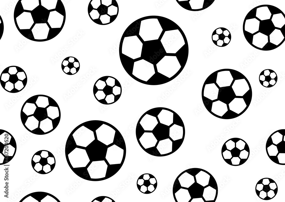 Seamless football or soccer ball pattern. Sport background. Vector illustration for clothing textile, scrapbooking Seamless football or soccer ball pattern. Sport background. Vector illustration for clothing textile, scrapbooking