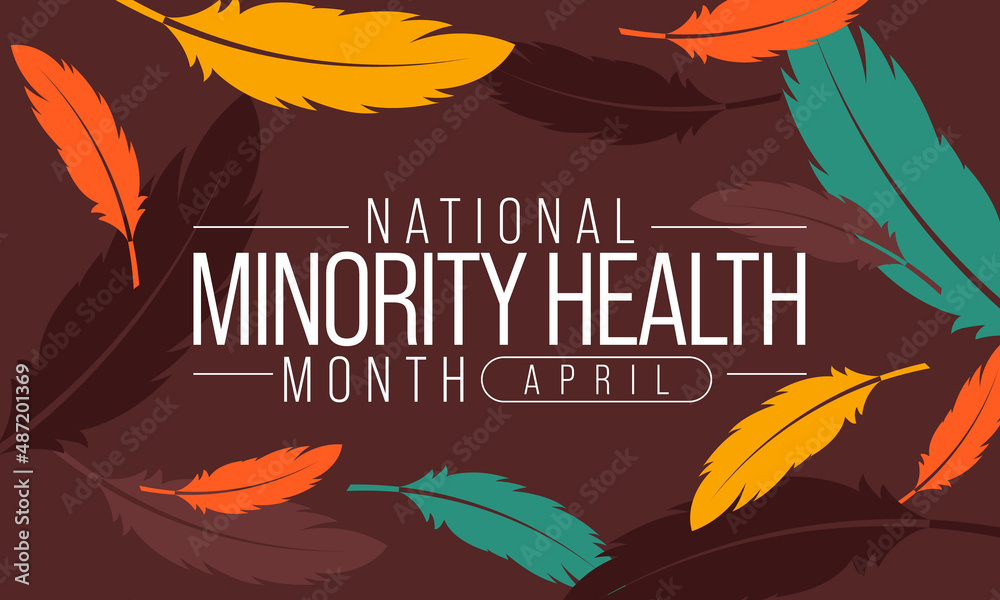 National Minority Health month is observed every year in April, Vector illustration