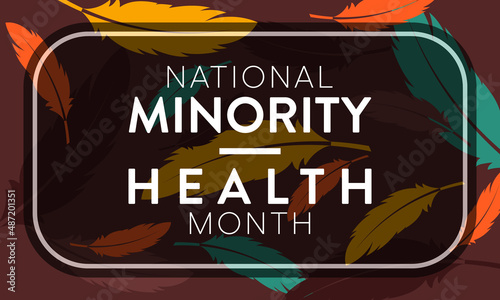 National Minority Health month is observed every year in April, Vector illustration