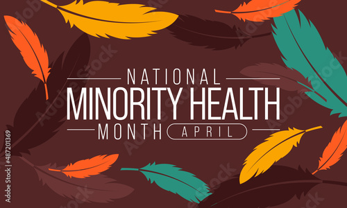 National Minority Health month is observed every year in April, Vector illustration