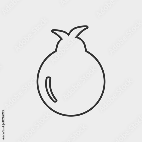 Pear vector icon illustration sign