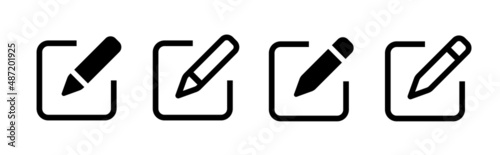 Edit icon vector set. Pencil icons isolated. Vector illustration