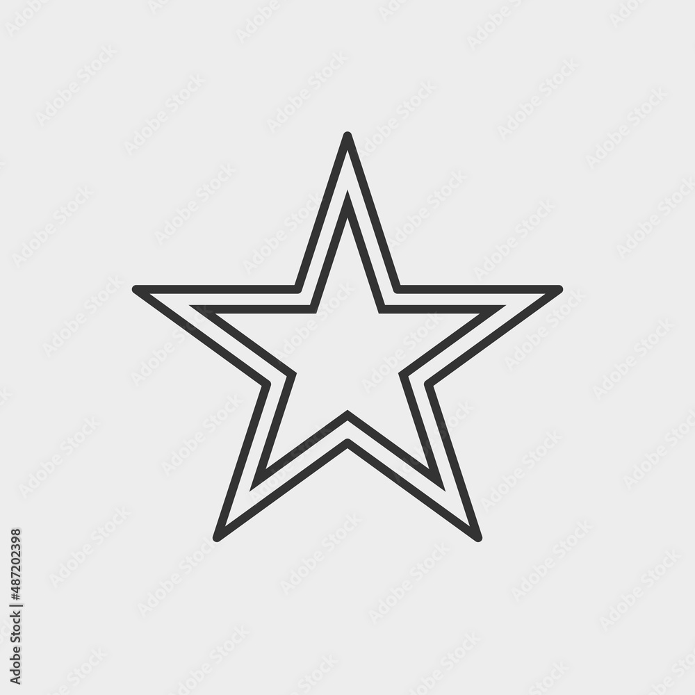 Star vector icon illustration sign Star vector icon illustration sign