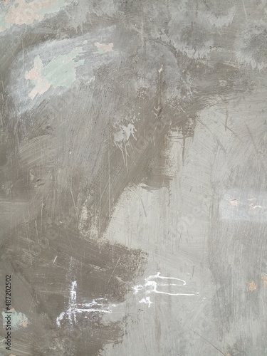 Gray paint old cracked background, wall background 