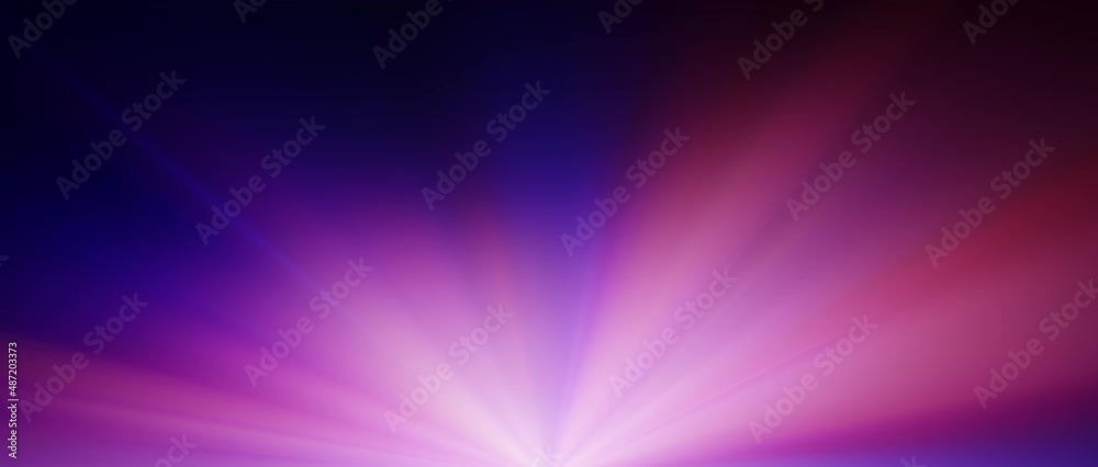 Vibrant color background with projected cinematic light rays in beautiful seamless loop animation. 2.35:1 ultra wide frame format.