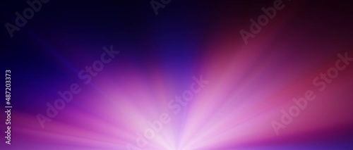 Vibrant color background with projected cinematic light rays in beautiful seamless loop animation. 2.35:1 ultra wide frame format. photo