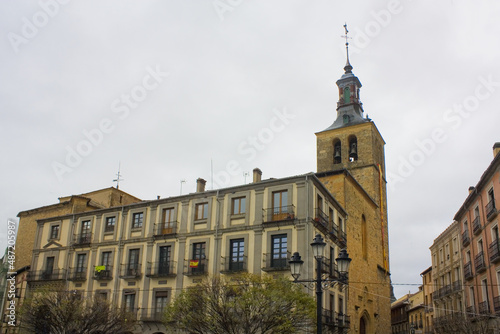 Church of San Miguel at Plaza Mayor in Segovia, Spain