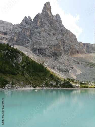 Obraz na płótnie lake in the mountains, Sorapis w salonie