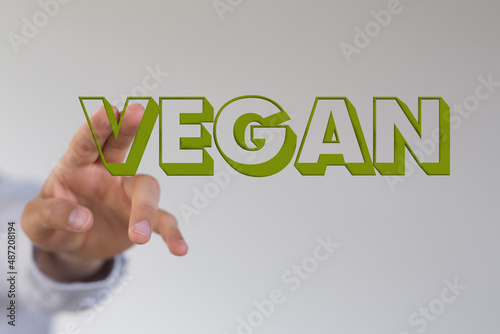 Organic food word. Fresh ec...