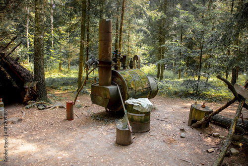 old place for the production of alcohol in the woods © marcinmaslowski