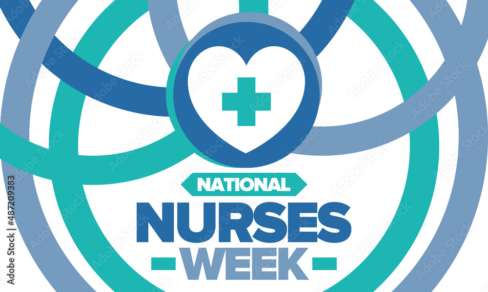 National Nurses Week. Medical and health care concept. Fighters against viruses and diseases. Thank you nurses. In honour of the nurses and doctors. Celebrated annual in United States. Vector poster