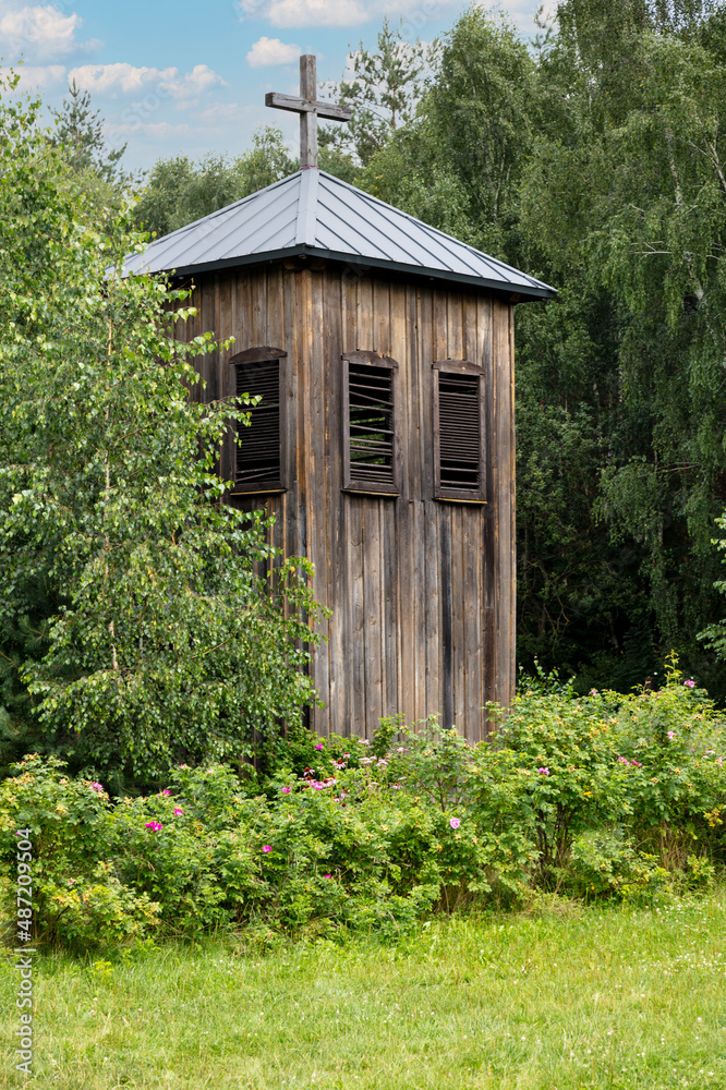 old church belfry, built of wood in the early twentieth century in Grodzisk old church belfry, built of wood in the early twentieth century in Grodzisk