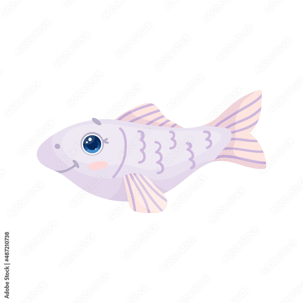 Cute little fish character.Cartoon vector graphic. Cute little fish character.Cartoon vector graphic.