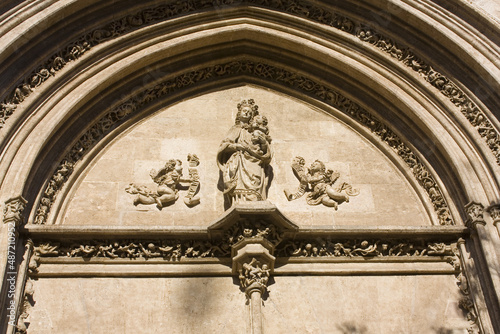 Fragment of Silk Exchange (or La Lonja de la Seda) in Valencia, Spain photo