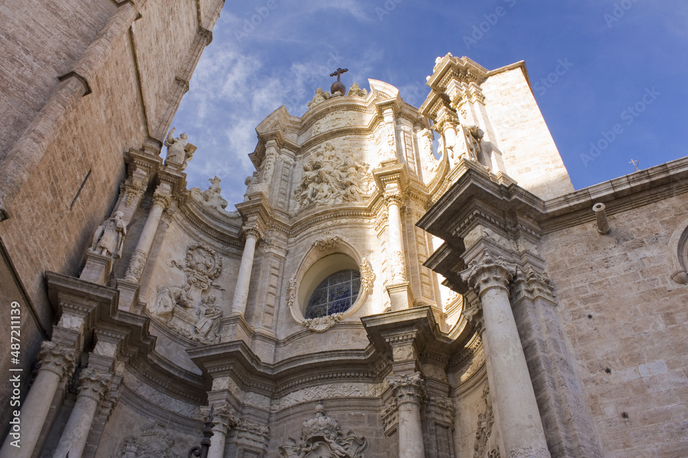 Fragment of Church of Sant Joan del Mercat in Valencia, Spain	