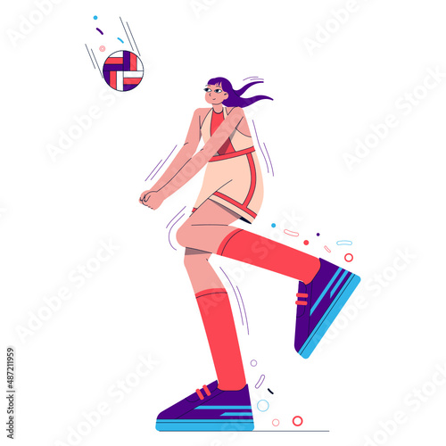 Volleyball Playing Girl