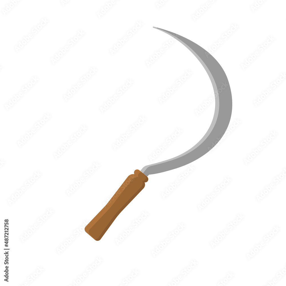 Sickle icon. Cartoon of sickle vector icon for web design isolated on white background - Vector