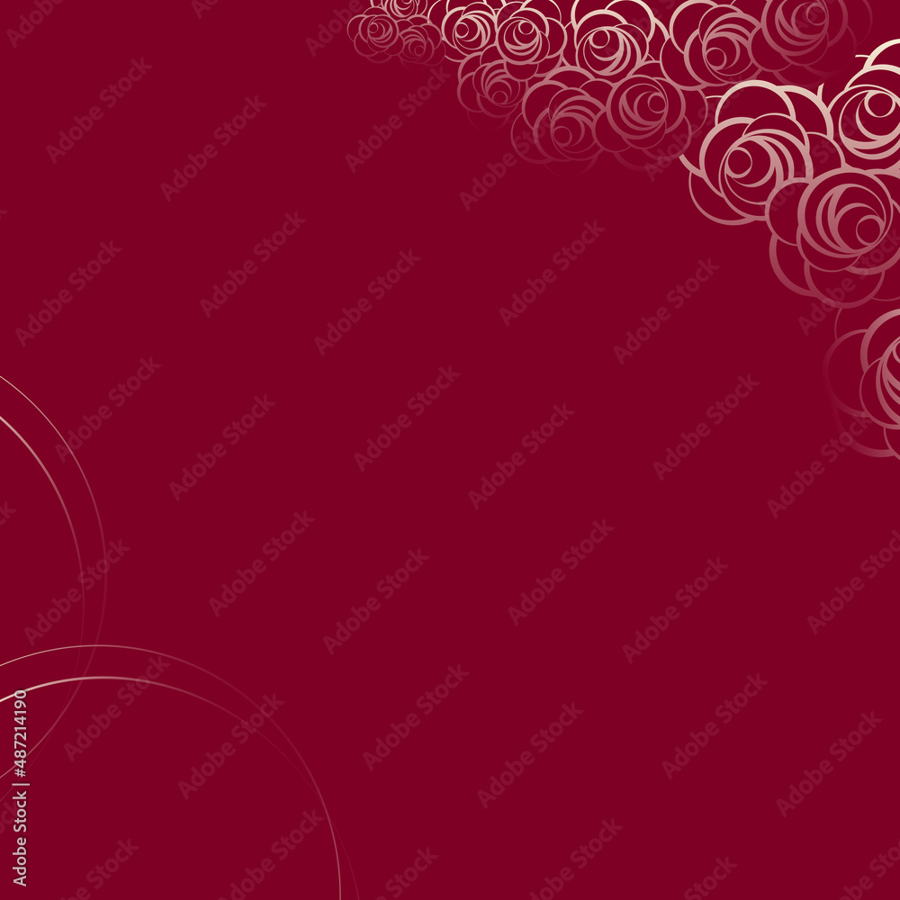 Red roses frame with copy space for text