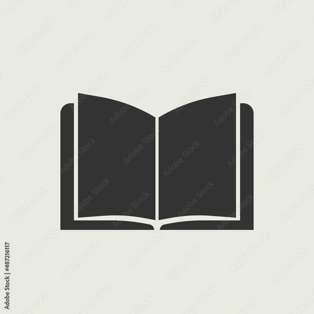 Open book vector icon illustration sign Open book vector icon illustration sign