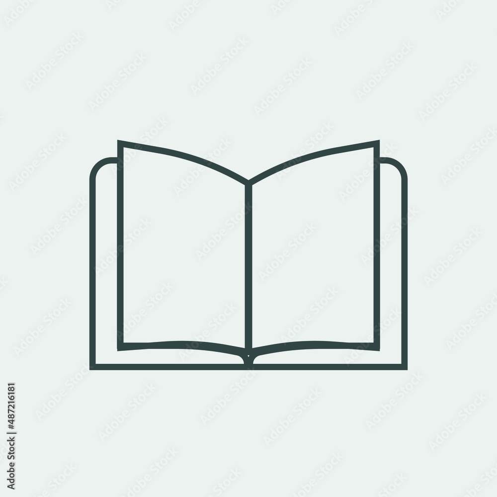 Open book vector icon illustration sign Open book vector icon illustration sign