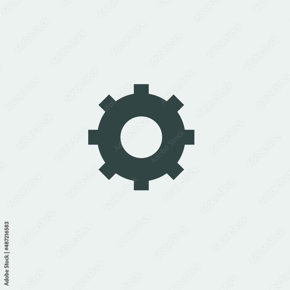 Settings gear vector icon illustration sign Settings gear vector icon illustration sign