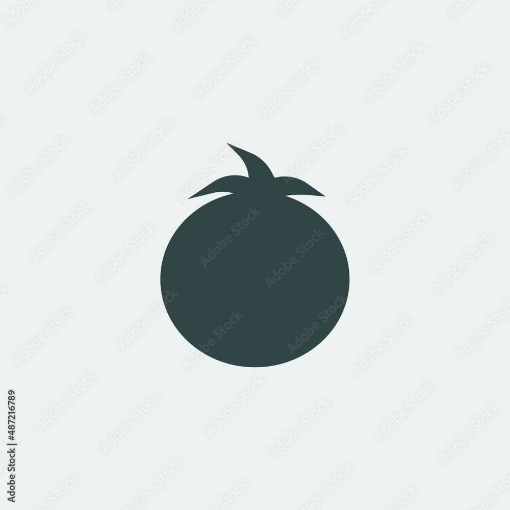 Tomato vector icon illustration sign Tomato vector icon illustration sign