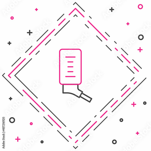 Line Automatic drinker for small pets icon isolated on white background. Colorful outline concept. Vector