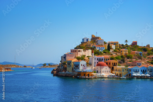 Kastellorizo Greek island, mosq side view, Greece