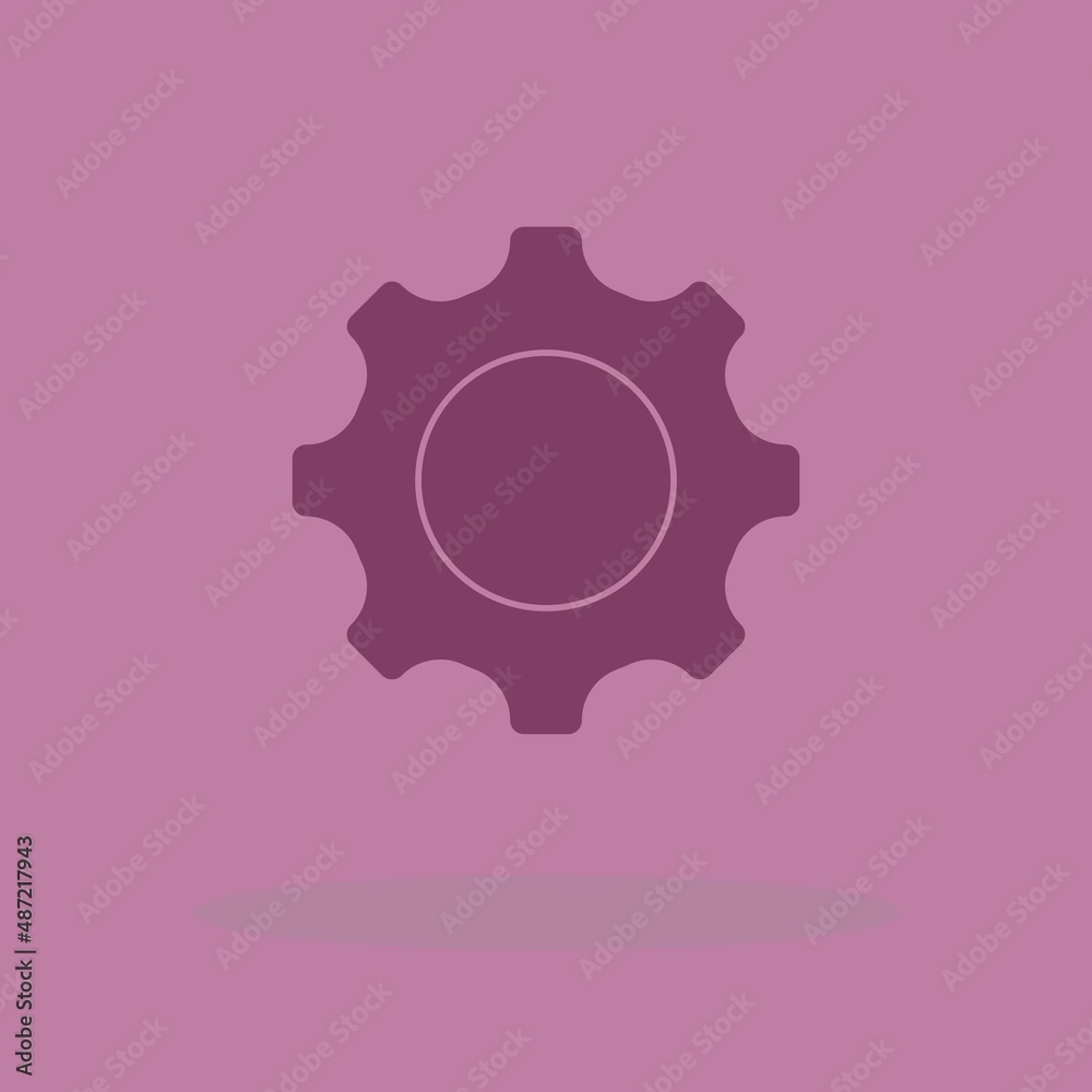 Gear settings vector icon illustration sign