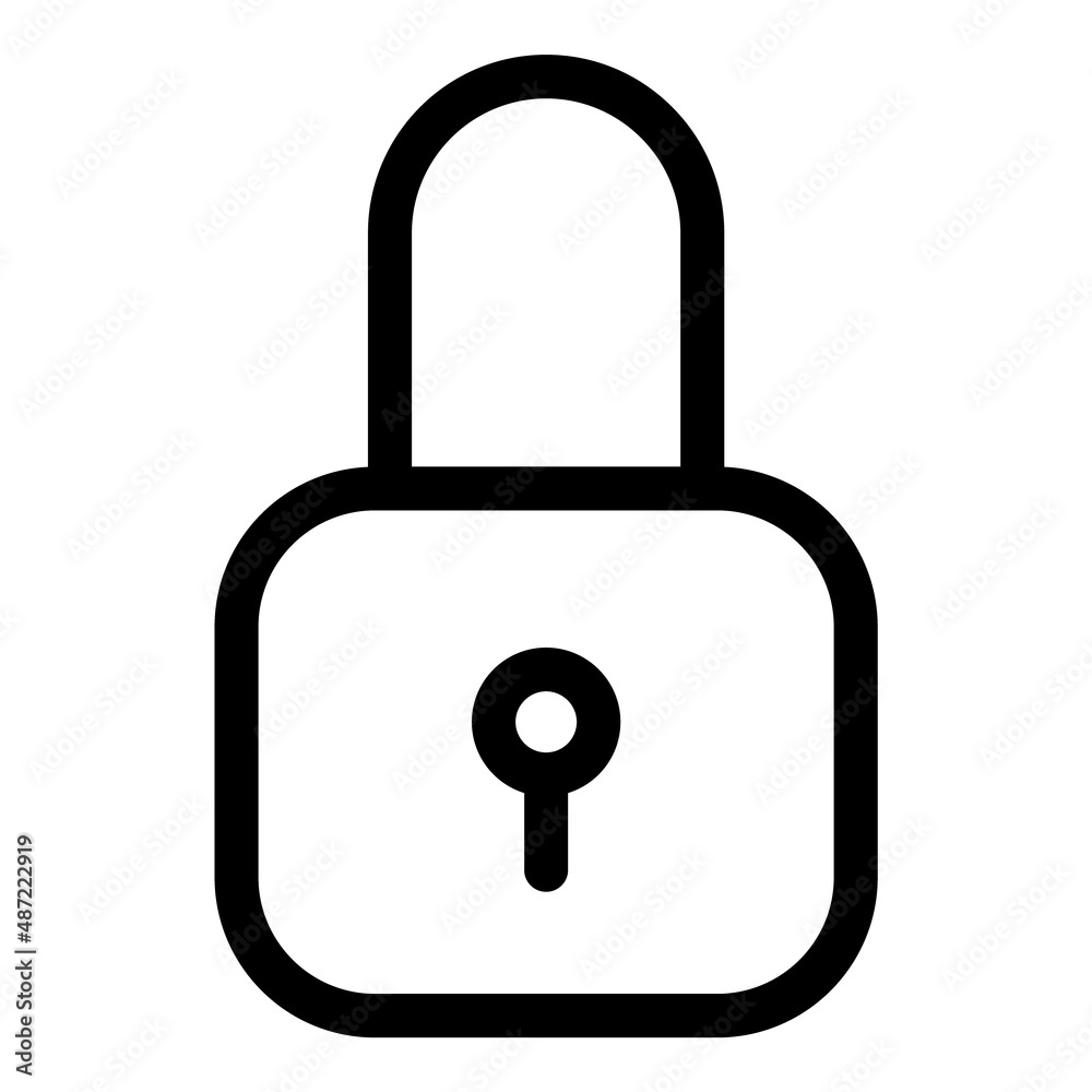 Lock Flat Icon Isolated On White Background Lock Flat Icon Isolated On White Background