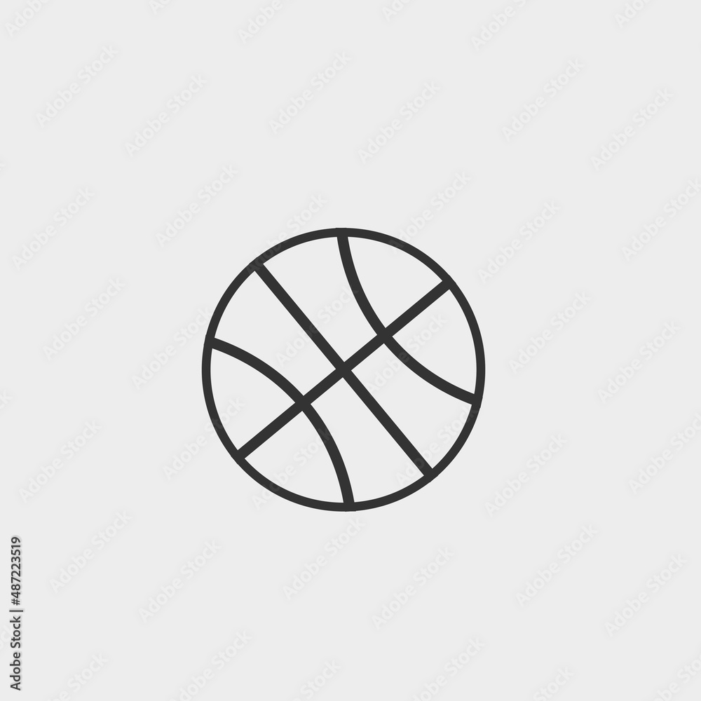 Basketball ball vector icon illustration sign