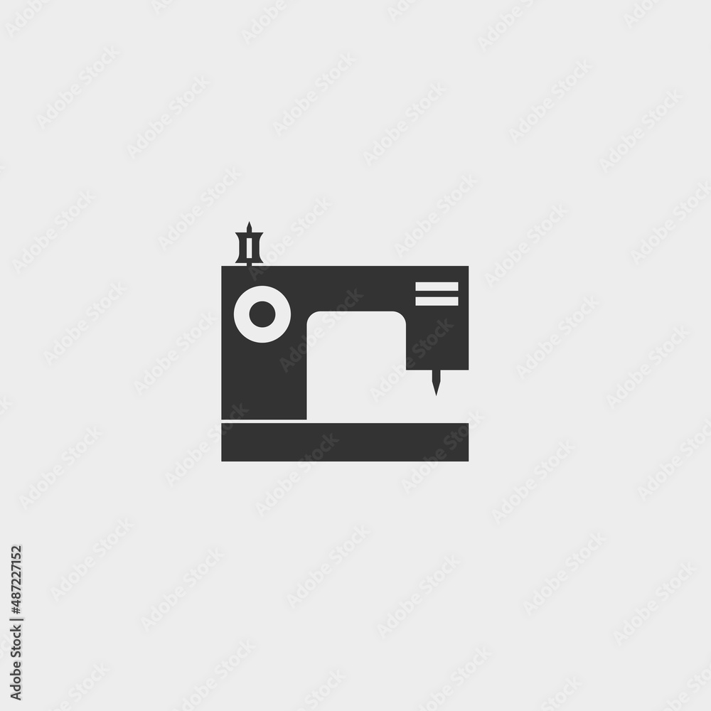 Sewing machine vector icon illustration sign Sewing machine vector icon illustration sign