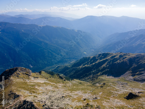 Aerial view of Rila Mountain near Malyovitsa peak, Bulgaria © Stoyan Haytov