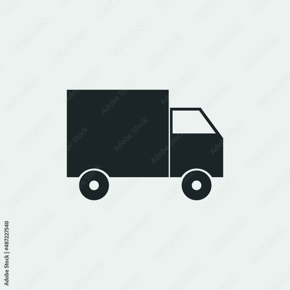 Delivery truck vector icon illustration sign Delivery truck vector icon illustration sign