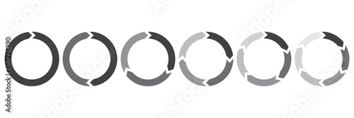 Circles pieces. Infographic template. Presentation template. Arrows icon. Vector illustration. stock image.