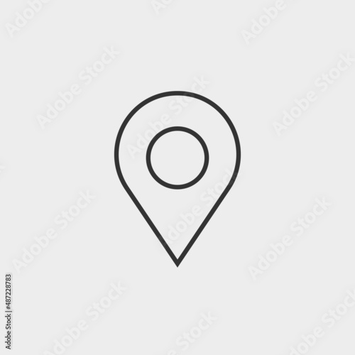 Location vector icon illustration sign