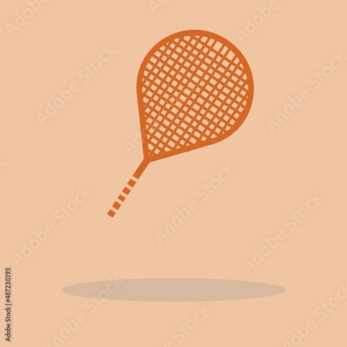 Tennis racket vector icon illustration sign © Pethias