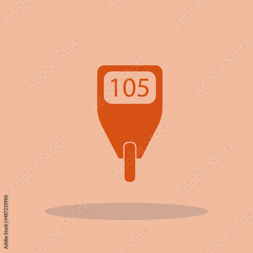 Glucometer vector icon illustration sign