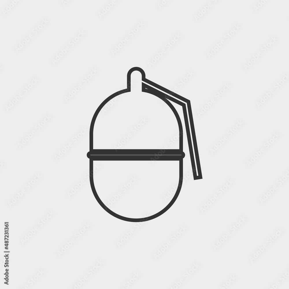 Obraz premium Grenade vector icon illustration sign